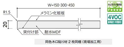 大理石柄ポストフォームカウンター